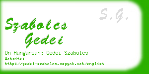 szabolcs gedei business card